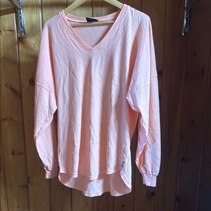 Orange Relaxed Oversized Long Sleeve Sweatshirt